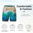 thumbnail image 5 of Sigee Beach Print Mens Swim Trunks with Compression Liner Quick Dry Swim Stretch Beach Shorts with Pockets,S-3XL, 5 of 7