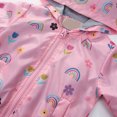 thumbnail image 5 of Kogui Girls Rain Jackets Lightweight Girls Hooded Jacket With Pockets Full Zip Lightweight Printed Kids Outerwear Blue Sizes 1-9Y (Pink,5-6 Years), 5 of 9