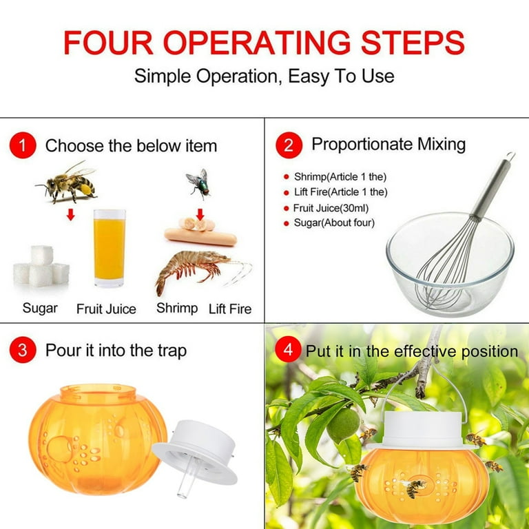 LIGHTSMAX Outdoor Reusable Insect Wasp And Hornet Trap