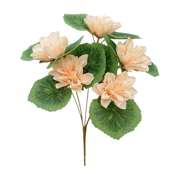 Taicans Artificial Lotus Flowers,Fake Water Lily Bouquet with Green Leaves,Faux Silk Floral Stems for Home Table Centerpiece,Wedding,Bathroom,office,Spring Decor ( 1 Pack)