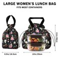 thumbnail image 5 of Pioneer Flower Floral Print Pattern Drawstring Lunch Bag Women - Drawstring Lunch Bag Insulated for Work Office - Stain-Resistant Large Lunchbags for Women with Multi-Pockets, 5 of 6