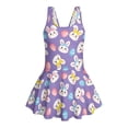 thumbnail image 4 of Uourmeti Cartoon Easter Bunny & Egg Skirted One Piece Swim Dress - Quick Dry, Stretchy Bathing Suit for Girls | Perfect for Beach & Pool Vacations, 4 of 8