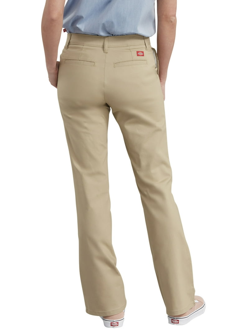 Dickies Women's Slim Fit Boot Cut Stretch Twill Pant