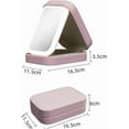 thumbnail image 2 of Rufenpurify/Frontaley Miroir de Maquillage de Voyage, Miroir de Maquillage LED Trois Couleurs Réglable, Miroir LED Portable avec Rangement, Boîte de Rangement avec Lumière et Miroir de Maquillage (Rose), 2 of 7
