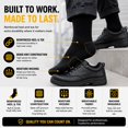 thumbnail image 3 of Men’s All Black Work Crew Socks, Midweight Breathable Socks for Work Shoes, 5 Pairs, 3 of 10