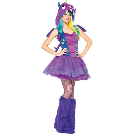 Leg Avenue Women's Darling Dragon Costume, Xs, Purple/Blue