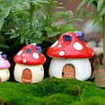thumbnail image 6 of Colorful Miniature Terrarium Craft Decorations Mini Mushroom House Micro Landscape Garden Accessories GREEN M, 6 of 8