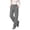 Dark Gray, variant on Women Pants Cable Knit Fleece Lined Stirrup Hem High Waist Elastic Waistband Solid Colors for Fall Winter Home and Everyday Wear