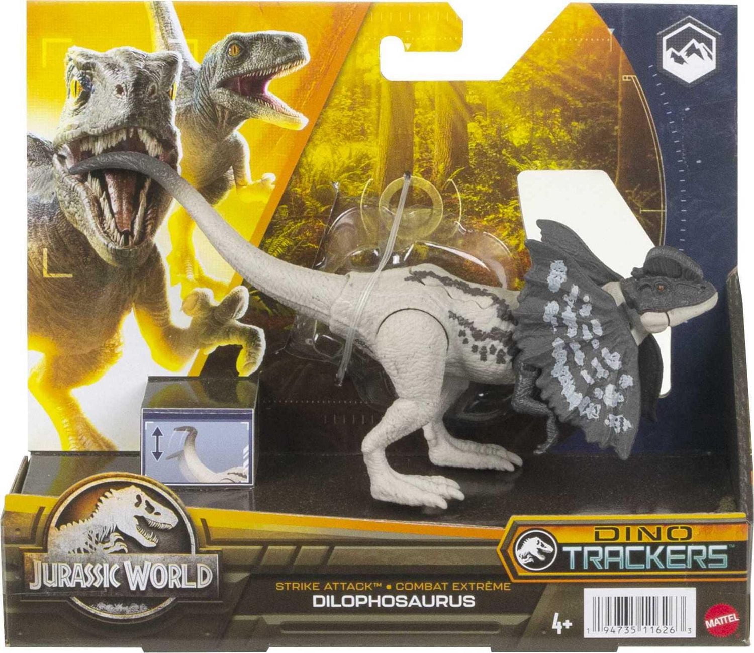 Jurassic World Figurine de Dinosaure Dilophosaure de Nouvelle Attaque