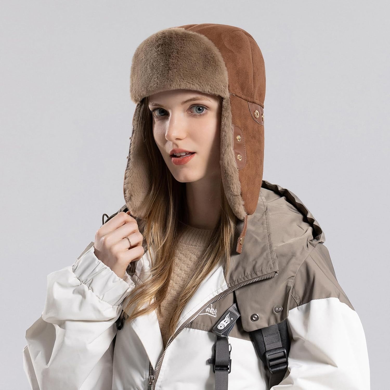 YooGuoGuo Women Men Winter Trapper Hats Ear Flaps Ushanka Trooper Hunting Hat Outdoor Ski Snow Windproof Cap