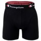 thumbnail image 4 of Champion Calzoncillos bóxer para hombre, pack de 4 - algodón, logo en cintura, color liso Azul/Negro S (Small), 4 of 5