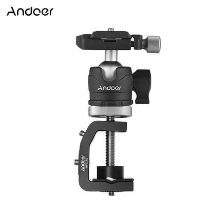Andoer MFC-50 Heavy Duty Photography Desk Tree Clamp Multifunctional C-shaped Clamp Window Glass Clamp with Andoer Ball Head for GoPro Action