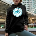 thumbnail image 2 of Skip a Straw, Save a Turtle, Earth Day or Environmentalist Art Merch Gift, Black Hooded Sweatshirt or Hoodie, Small, 2 of 5
