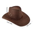 thumbnail image 2 of Raindrops Stylish Foldable Western Hat Western Cowboy Hat Cowgirl Hat Men Cowboy Sun Hat Foldable Classic Western Newsboy Cap Summer Wide Brim Roll Up Cowboy Hat, 2 of 8