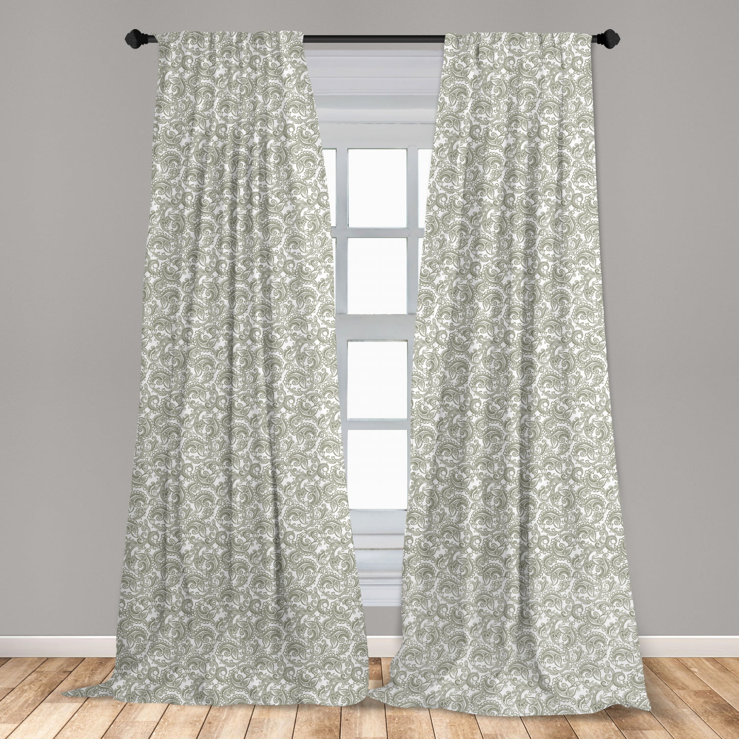 Details about   KEQIAOSUOCAI Abstract Floral Curtains Damask Medallion Pattern Curtain Pane... 