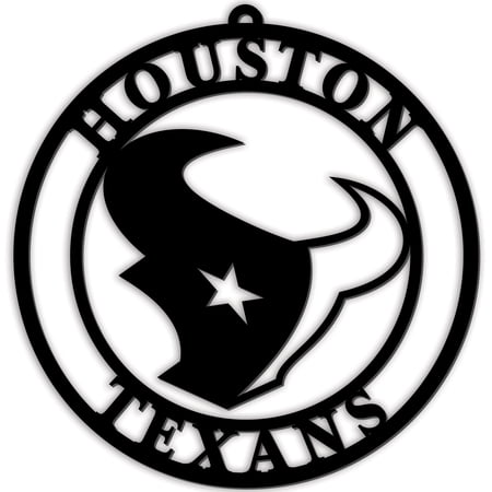Black Houston Texans 16 Team Logo Cutout