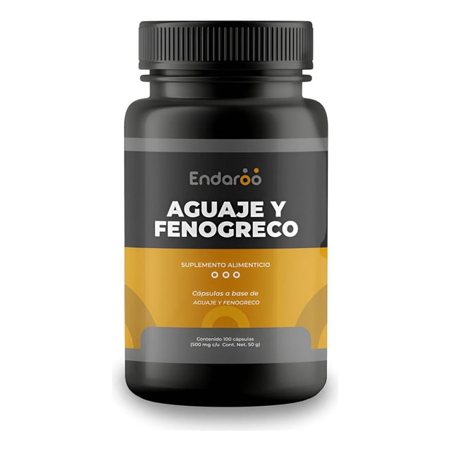 ENDAROO Aguaje Y Fenogreco 100 Capsulas | Suplemento Alimenticio | 500mg por Capsula | Ingredientes Naturales