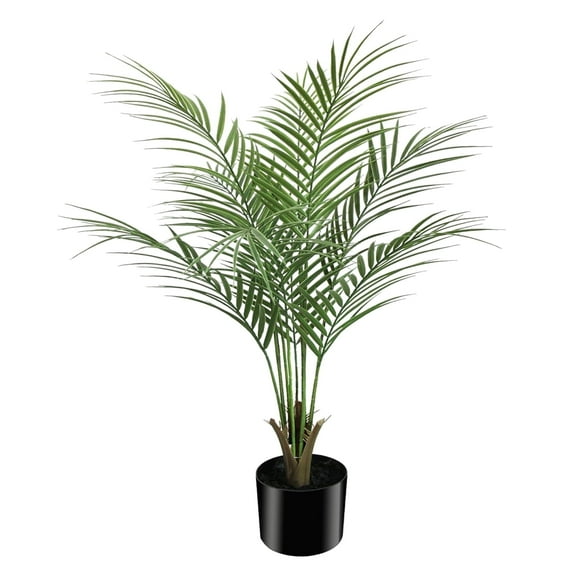 2,3,4ft Artificial palm potted plants, compact and suitable for both indoor and outdoor home decoration, are the top choice for housewarming gifts (1-plant and 2-plant sets)