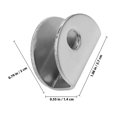 thumbnail image 2 of Raindrops 8Pcs Silver Glass Shelf Brackets Mirror Hanging Clamp For Bathroom Installation, 2 of 7