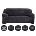 thumbnail image 6 of Thickened Plush Sofa Cover For Living Room Solid Color Elastic Sofa Slipcovers Tight Wrap Alllusive Non Slip Sofa Towel, 6 of 7