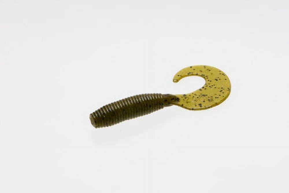 (2 pack) Zoom Fat Albert Curly Tail Grub Chartreuse Pearl Soft Plastic Jig Trailer
