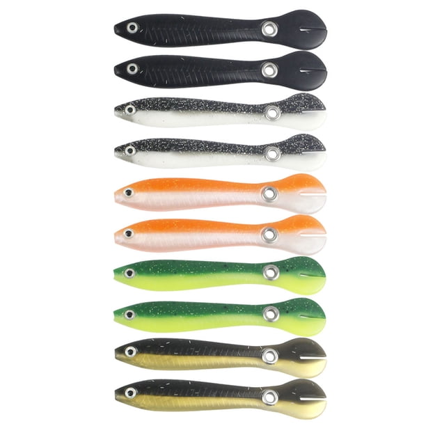 10pcs 10cm 6g Bionic Loach Pesca Artificial Crankbait Cebos Blandos (mixto)