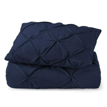 Microfiber 110 Thread Count Washable Down Alternative Comforter, Navy Blue - Queen Size