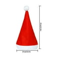 thumbnail image 4 of 2PCS 24 Santa Red Hat Short Plush With White Cuffs Non Woven Fabric Christmas for Adults, 4 of 7