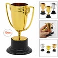 thumbnail image 1 of 10 mini trofeos portátiles, resistentes y multiusos, pequeños trofeos para niños, para competiciones, , decoraciones de fiestas y ceremonias. Oro, 1 of 10