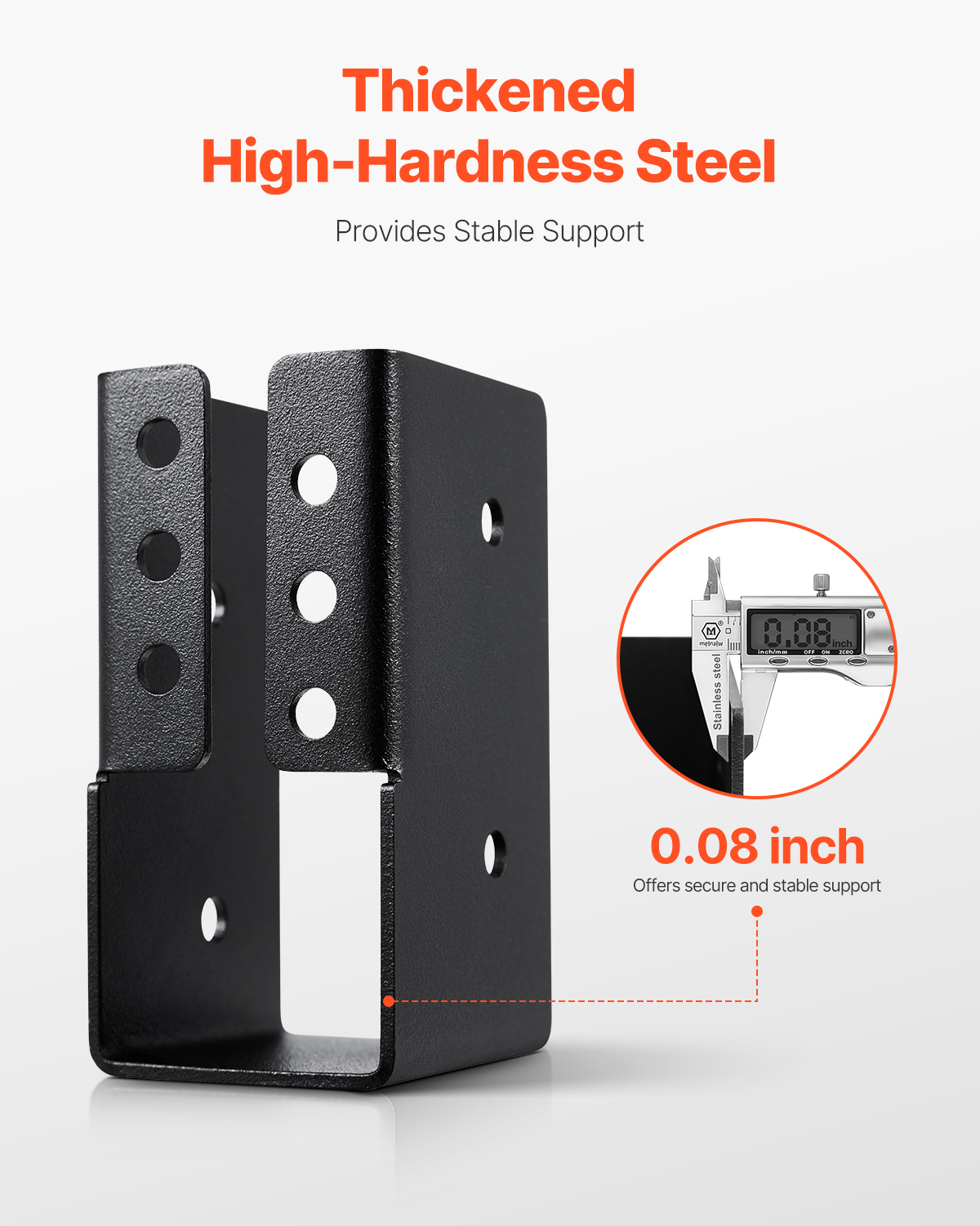 VEVOR Concealed Joist Hanger, 2x4 Inch Outdoor Concealed-Flange Joist Bracket with Screws, Steel Light Joist Hangers for 1.93 x 3.62 Inch / 49 x 92 mm Beam, Swing, Fence, Wooden Slides, 12 Pcs