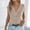 Khaki, variant on BRGZLK Tank Tops For Women Trendy Summer Crochet Vest Short Cap Sleeve V Neck Button Down Shirts Ribbed Knit Tank Tops Lightweight Breathable