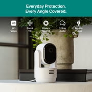 Arlo Essential Indoor Pan Tilt Security Camera (2025 Release) - 1080p HD Video, Wired Plug-in Power, 1-Cam