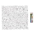 thumbnail image 2 of Art Paper Roll Sticky with 12 Crayons Graffiti Paper Painting DIY Gifts Coloring Poster for Watercolor Classroom Drawing Birthday Party Home Style D, 2 of 7