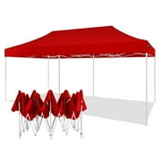AMERICAN PHOENIX 10x20 Ft Red Pop Up Canopy Tent Portable Instant Sun Shelter