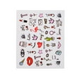 thumbnail image 4 of VONKY Nail Decals Tattoo Sticker Manicure Fashion Water Transfer Caricature Heart Flower Design, 4 of 9