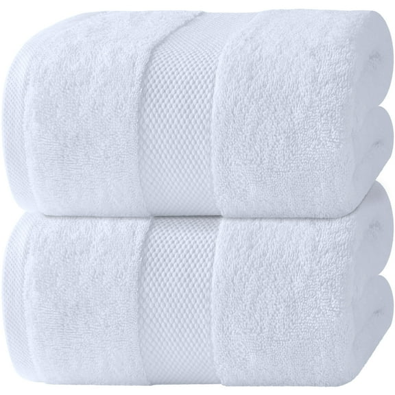 White Classic Luxury White Hotel Bath Sheets, Extra Large XL Luxury White Bath Towel 35x70 Inch Bathroom White Bath Sheets Set | 2 Pack, White
