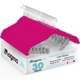 thumbnail image 1 of MAGMALIFE Set de 30 Ganchos de Terciopelo con Pinza Ajustable, 42 cm, Ganchos Antideslizantes y Resistentes, con Gancho Giratorio, Ideal para Pantalones, Faldas, Jeans y Camisas (Fucsia), 1 of 8