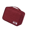 thumbnail image 1 of Minnieouse Bolsa de viaje impermeable con compartimento ajustable para mujer, organizador de almacenamiento, bolso de mano, estuche de artículos Envolturas para manijas de equipaje Vino rojo, 1 of 6