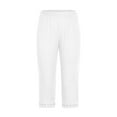 thumbnail image 5 of Wdgfv Girls Yoga Pants Rhinestone Trim Stretchy Capris Comfortable Everyday Wear Casual School Outdoor Spring Summer Fall White 3-4 Years, 5 of 7
