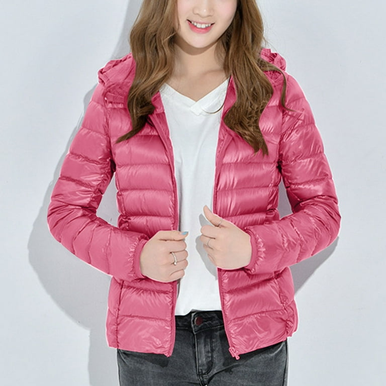 Lightweight Down Jacket Women with Womens Down Coats Women s Ultra Light Packable Down Filled Coat Parka Quilted Padded ed Puffer Jacket Ladies Bubble Jacket Winter Clearance Walmart