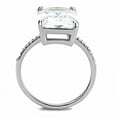 thumbnail image 3 of High polished (no plating) Stainless Steel Ring with AAA Grade CZ in Clear for Women Style DA131, 3 of 5