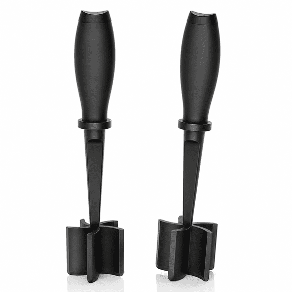 2Pack Meat Chopper,Heat Resistant Meat Masher for Hamburger Meat,Nylon Hamburger Chopper Utensil,Meat Ground,Non Stick Mix Chopper Mix and Chop,Potato Masher Tool