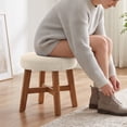 thumbnail image 5 of Adjustable Round Linen Bar Stool Cover with Elastic Fabric for Swivel and Rolling Seats - Fits 14-18 Inch Cushions for Home, Salon, and Office Use, 5 of 5