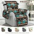 thumbnail image 4 of TSOVTHRID Non-Slip Recliner Covers Washable Reclining Cover 1 Seat Recliner Chair Slipcovers Chair Covers for Reclining Chair Furniture Protector for Pets, Aztec Tribal Stripe Brown Print, 4 of 7