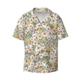 thumbnail image 6 of Kdxio Men's Hawaiian Shirt for Men Short Sleeve Shirt Daisy Summer Casual Holiday Beach Button Down T-Shirts, 6 of 7