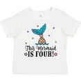 thumbnail image 3 of Inktastic 4th Birthday Mermaid Tail Girls Girls Toddler T-Shirt, 3 of 5