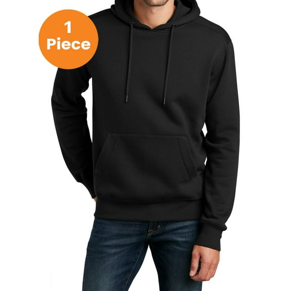 District DT1101 Perfect Weight Fleece Hoodie, Jet Black, XL, Mens Hoodies and Sweatshirts