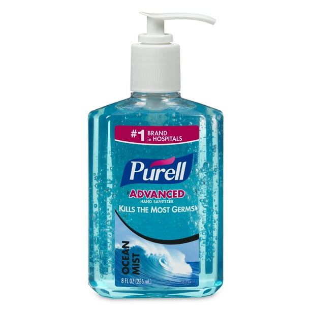 PURELL Ocean Mist Instant Hand Sanitizer Gel, 8 Oz Pump Bottle, Blue