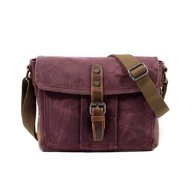 LNGOOR Sac à Bandoulière Rétro en Toile Décontracté Simple Sac à Main Imperméable pour Hommes