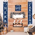 thumbnail image 3 of Conjunto de guirnalda y pancarta con versos navideños para porche: letreros de poliéster rojo para exteriores para puertas de entrada y decoraciones para fiestas navideñas, 3 of 5